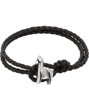 Bottega Veneta Cavallo Leather Bracelet - Black