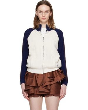 ShuShu/Tong Off- & Color-Block Raglan Sleeve Knit Cardigan - Multicolor