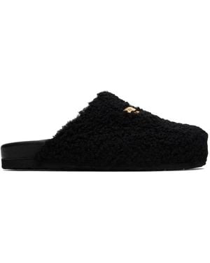 Moschino Shearling Slippers - Black