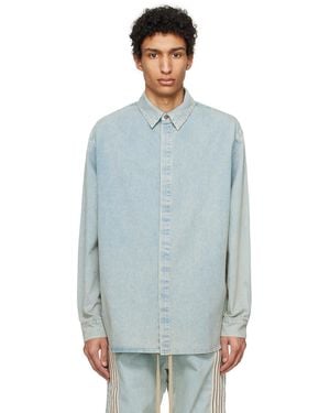 Fear Of God Faded Denim Shirt - Blue