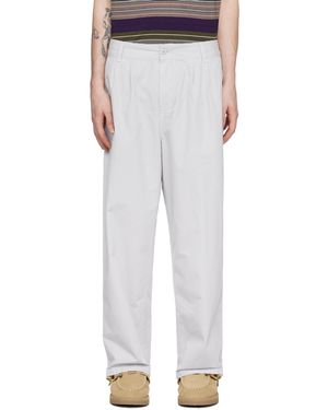 Carhartt グレー Colston トラウザーズ - ホワイト