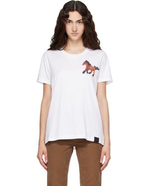 Stella McCartney Watercolor Horse Cotton T-Shirt - White
