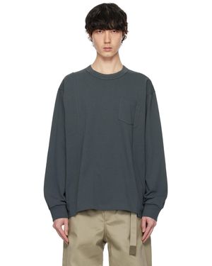 Sacai グレー Cotton Jersey Tシャツ