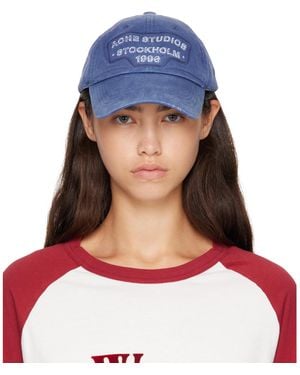 Acne Studios Casquette De Baseball Screenprint Bleu