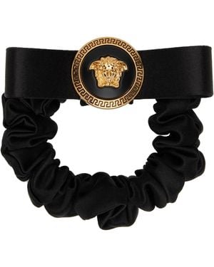 Versace Gianni Ribbon Scrunchie - Black