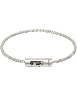 Le Gramme Perforated Cable 'Le 8G' Bracelet - Black