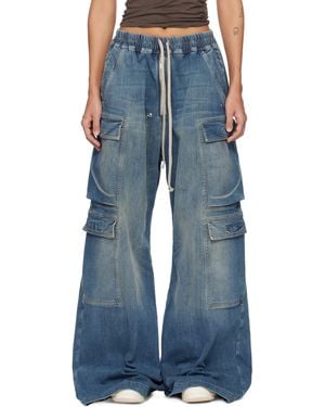 Rick Owens Temple Double Cargo Jumbo Belas Jeans - Blue