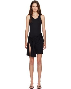 Coperni Knotted Jersey Minidress - Black