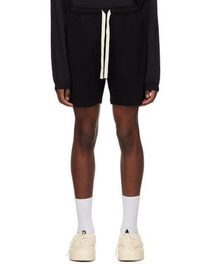 Palm Angels Black Embroidered Shorts