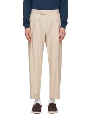 BOSS Relaxed-Fit Trousers - Natural