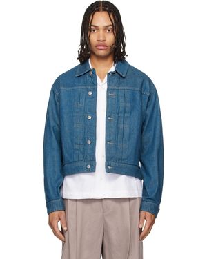 HUGO Logo Patch Denim Jacket - Blue