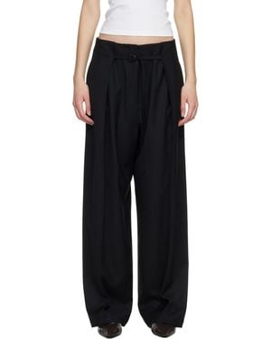 LE17SEPTEMBRE Tuck Tailored Pants - Black