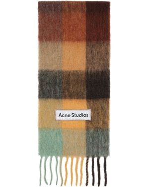 Acne Studios Mohair Checked Scarf - Multicolour