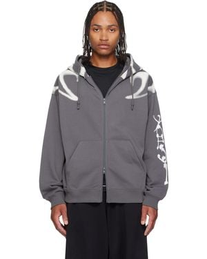 Y-3 Chito Edition Graphic Zipper Hoodie - Gray
