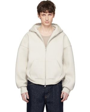 Seventh Off- V2 Zipped Hoodie - White