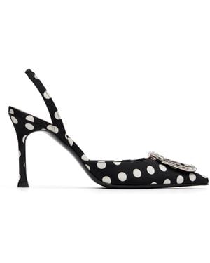AMINA MUADDI Camelia Sling 90 Heels - Black