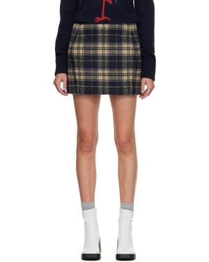 Duran Lantink Padded Tartan Miniskirt - Black