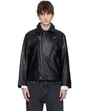 Wacko Maria Double Riders Leather Jacket - Black