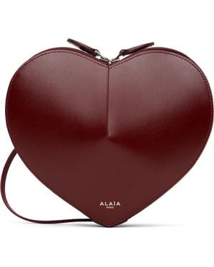 Alaïa Burgundy 'Le Cœur' Bag - Red