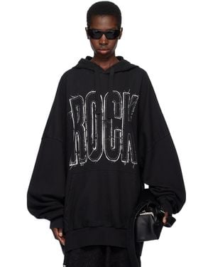VAQUERA Pull À Capuche Surdimensionné Noir