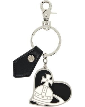 Vivienne Westwood Orb Heart Keychain - Black