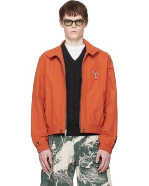 Reese Cooper Nylon Cinched Harrington Jacket - Orange