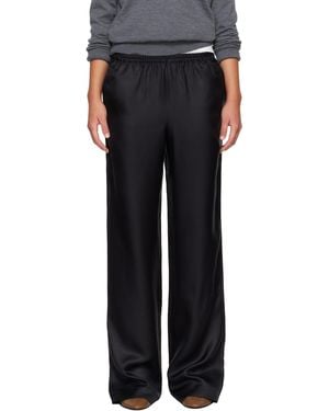 Loulou de Saison Alera Lds Silk Twill Pants - Black