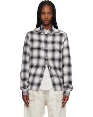 Rick Owens Temple Cropped Outershirt - Multicolour
