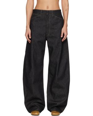 Lemaire High Waisted Curved Jeans - Black