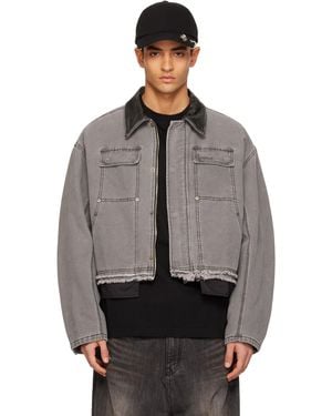 we11done Cut-Out Work Jacket - Grey