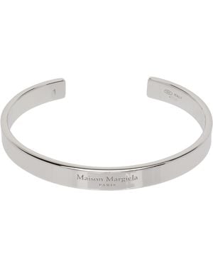 Maison Margiela Logo Reference Cuff Bracelet - Black