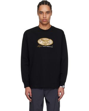 Aape By A Bathing Ape 'Aape' Theme Main Long Sleeve T-Shirt - Black