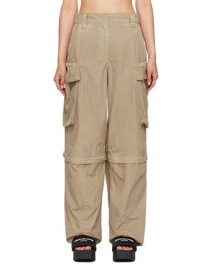 T By Alexander Wang Oversize Pockets Cargo Pants - Natural