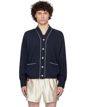 Bode Uniform Cardigan - Blue