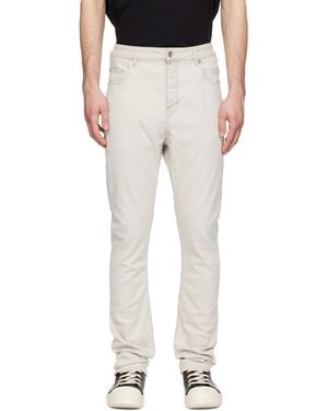 Rick Owens Off- Temple Detroit Cut Jeans - White