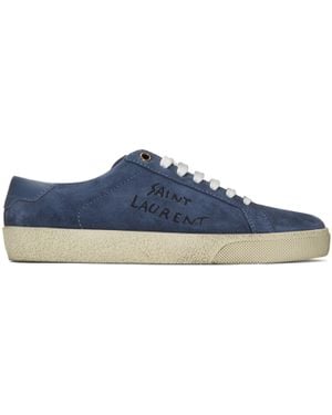 Saint Laurent Blue Suede Court Classic Sl06 Sneakers