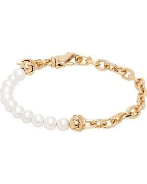Emanuele Bicocchi Ssense Exclusive Pearl Bracelet - Black