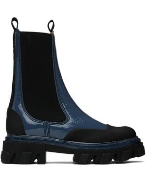 Ganni ブルー Mid チェルシーブーツ