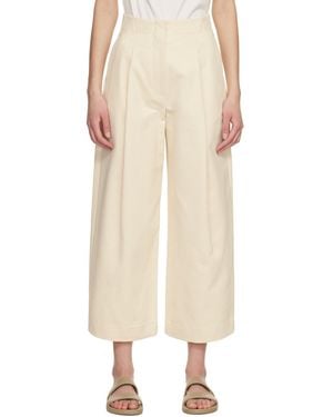 Studio Nicholson Off- Dordoni Volume Trousers - Natural