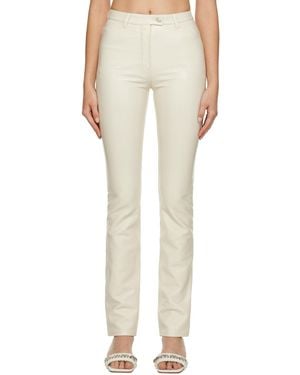 Courreges Pantalon ajusté blanc cassé - Neutre