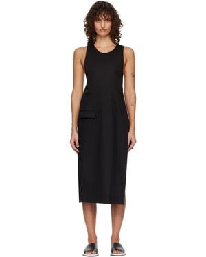 Rier Apron Midi Dress - Black