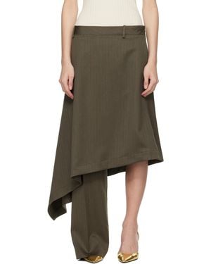 Bottega Veneta ウールブークレ スカート ナチュラル | Lyst
