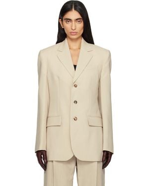 Wardrobe NYC Light Longline Blazer - Natural