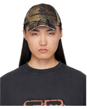 Balenciaga Khaki Camo Cap - Blue