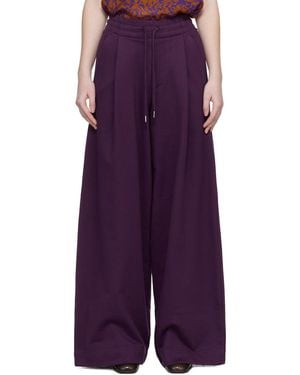 Dries Van Noten Loose Joggers - Purple