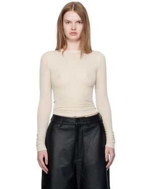 Paris Georgia Basics Elemental Sheer Long Sleeve T-Shirt - Black