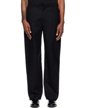 Givenchy Pantalon Noir À Coutures Extérieures Incurvées