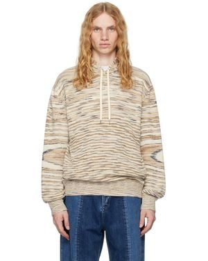 Missoni メランジ カシミヤ フーディ - ブルー