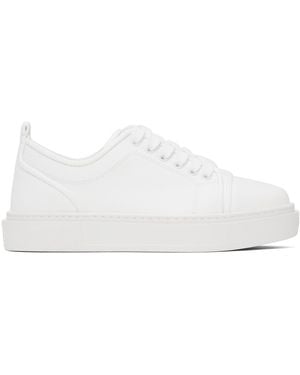 Christian Louboutin White Adolon Trainers - Black