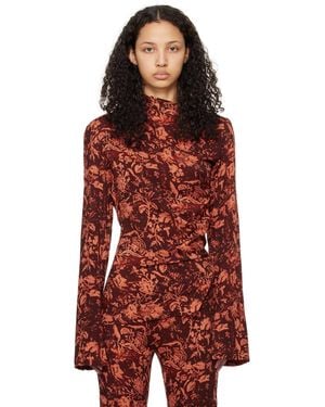 Jade Cropper Asymmetric Blouse - Red